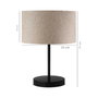 Opviq Lámpara de Mesa AYD-2848 Negro y Beige